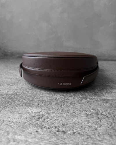 Polene Sandalwood Numero Dix Cross Body Bag in Textured Calfskin Leather and Gold Hardware