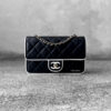 Chanel 25P Black/White Seasonal WOC in Lambskin Leather and Light Gold Hardware