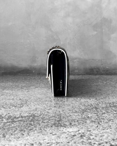 Chanel 25P Black/White Seasonal WOC in Lambskin Leather and Light Gold Hardware