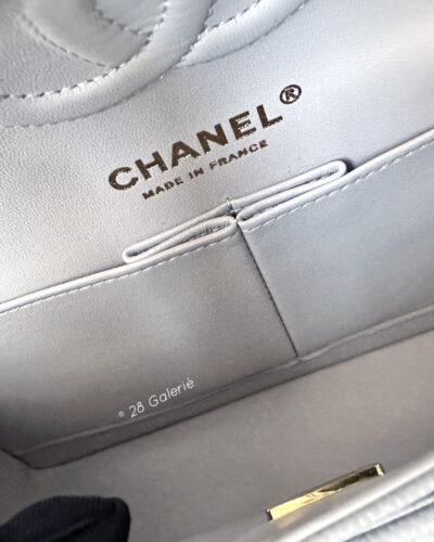 Chanel Small 21A Dove Gray in Caviar Leather and Gold Hardware
