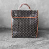 Goyard Black and Tan Saint Leger Backpack