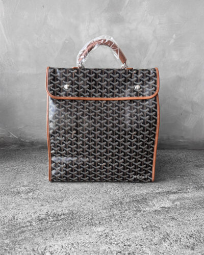 Goyard Black and Tan Saint Leger Backpack