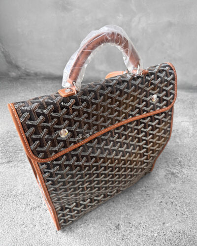 Goyard Black and Tan Saint Leger Backpack