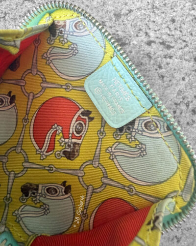 Hermes Bleu Brume Silk’In Compact Wallet in Epsom Leather and Palladium Hardware