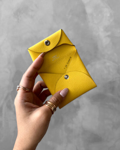 Hermes Yellow Bastia in Epsom Leather and Palladium Hardware