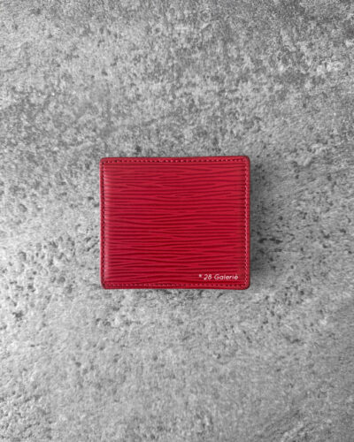 Louis Vuitton Red Porte Monnaie Square Coin Wallet in Epi Leather