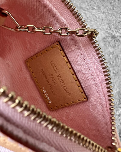 Louis Vuitton Washed Pink Monogram Denim Key Pouch