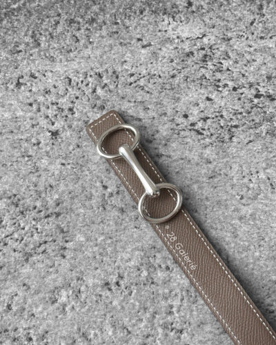 Hermes Heritage belt buckle & Reversible leather strap 24 mm palladium plated size 80