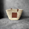 Loewe Natural/Tan Large Basket bag in palm leaf and calfskin