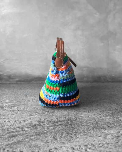 Miumiu Multicolor Crochet Pouch Silver Hardware