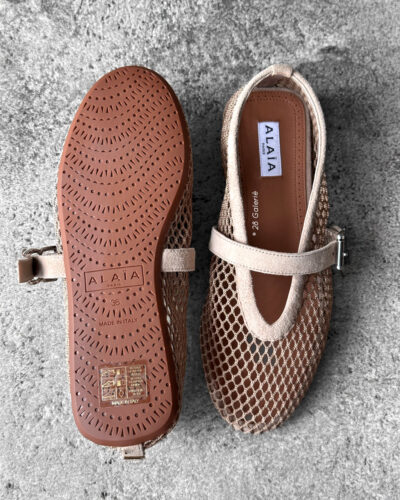 Alaia Nude Suede ballet Flats size 37