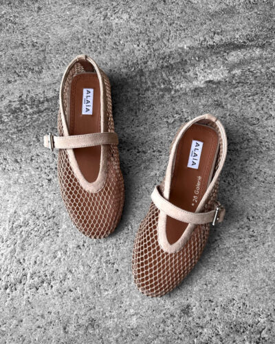 Alaia Nude Suede ballet Flats size 37