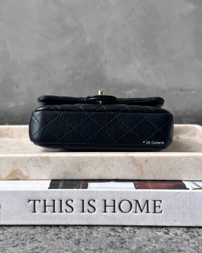 Chanel Black 2024/25 Metiers D'art Classic mini bag with hook lambskin And Gold Tone Hardware