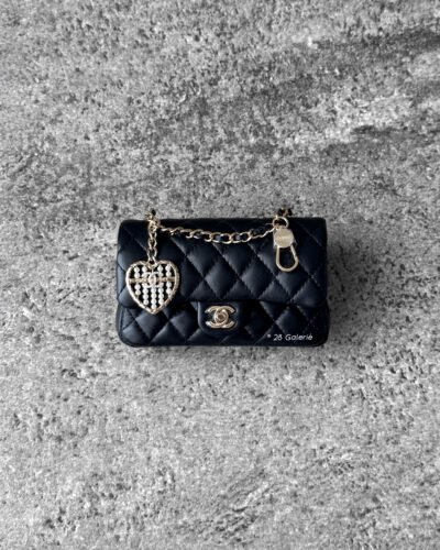 Chanel Black 2024/25 Metiers D'art Classic mini bag with hook lambskin And Gold Tone Hardware