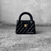 Chanel Small Kelly Shopping Bag in Black Shiny Calfskin and Gold Hardware