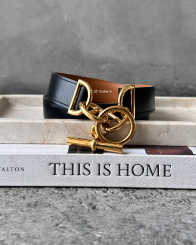 Hermes Chain D'ancre leather Belt Gold Hardware size 65