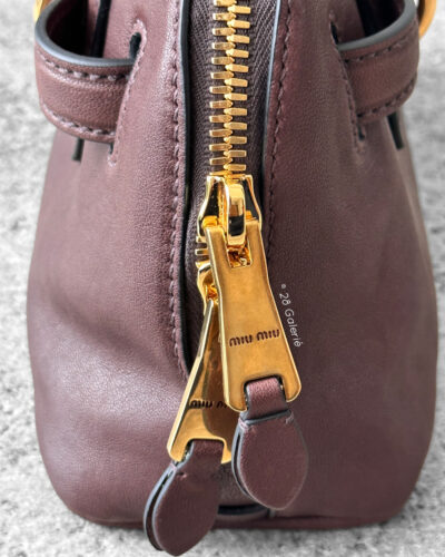 Miumiu Briarwood Aventure Leather Tote Bag