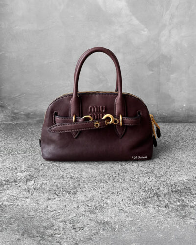 Miumiu Briarwood Aventure Leather Tote Bag