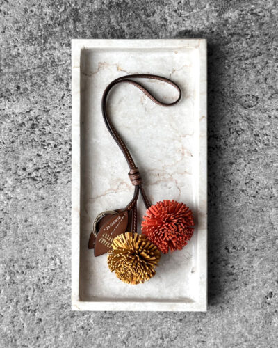 Miumiu Cognac/Orange Leather Trick Bag Charm