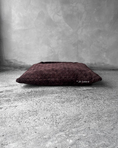 Bottega Veneta Small Brown Hop Hobo Bag in signature Intrecciato suede. A soft, timeless design that combines luxury craftsmanship with everyday elegance.