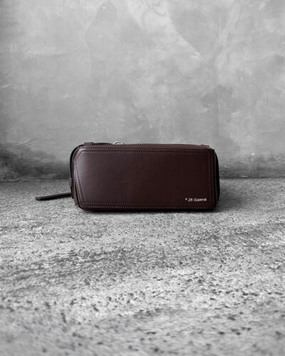 Loewe Small Dark Brownie Puzzle Biker Bag in calfskin leather, blending the iconic Puzzle design with bold biker-inspired detailing.