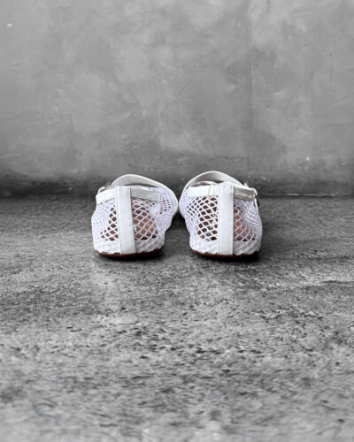 Alaïa White Mesh Ballet Flats, size 40 EU. A chic and breathable design combining elegance with everyday comfort.