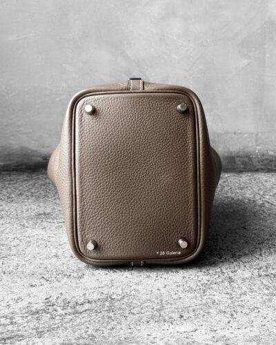 Hermes Etoupe Picotin Lock 18 Clemence Leather and Palladium Hardware