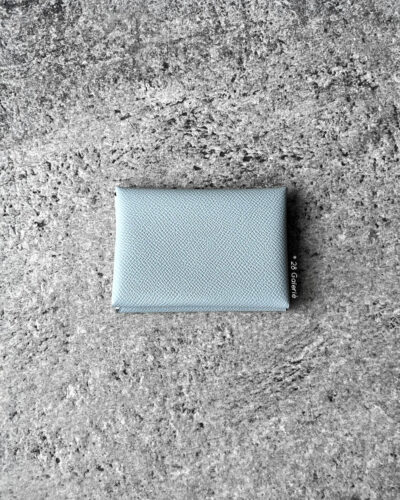 Hermes Blue Glacier Calvi Duo Compact Holder