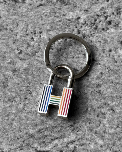 Hermes Cadenas Quizz Rainbow Key Ring