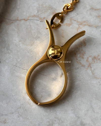 Hermes Dore Filou Glove Clip Gold Metal