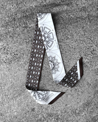 Hermes Effet Kaleidoscope Twilly - BlancAnthracite Marron