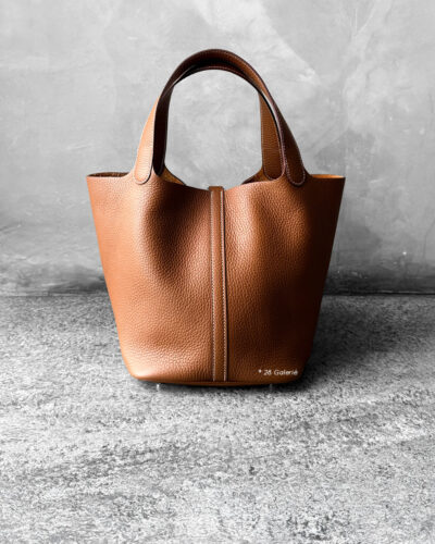 Hermes Gold Picotin Lock 22 Clemence Leather and Palladium Hardware