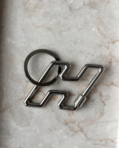 Hermes H Too Speed Key Ring Silver Metal