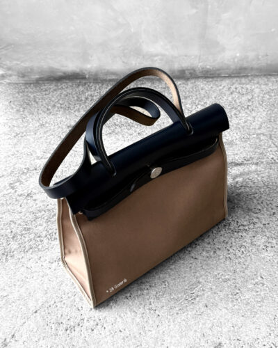 Hermes Herbag Mini Zip EtoupeBlue Indigo Toile Officier Palladium Hardware