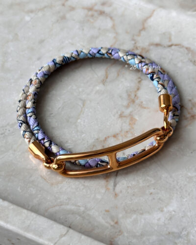 Hermes Lilas Roulis Double Tour Bracelet