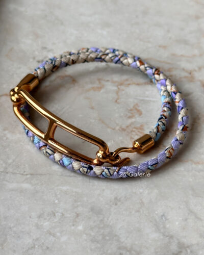 Hermes Lilas Roulis Double Tour Bracelet