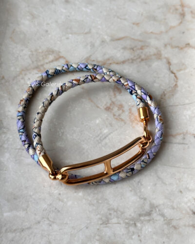 Hermes Lilas Roulis Double Tour Bracelet