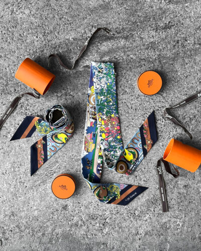 Hermes Pony Pit Stop Twilly - BleuVertRose