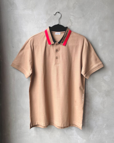 Burberry Large Beige Cotton Pique Polo Shirt