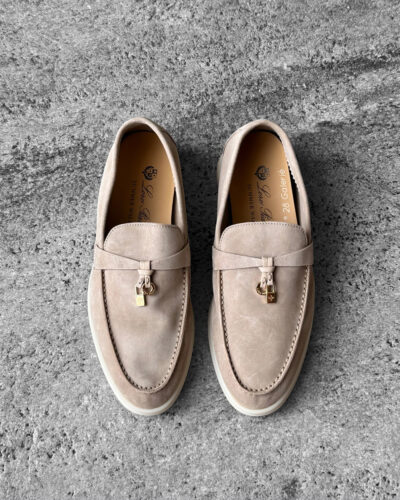 Loro Piana 36EU Suede Sandstone Summer Charm Walk Loafer